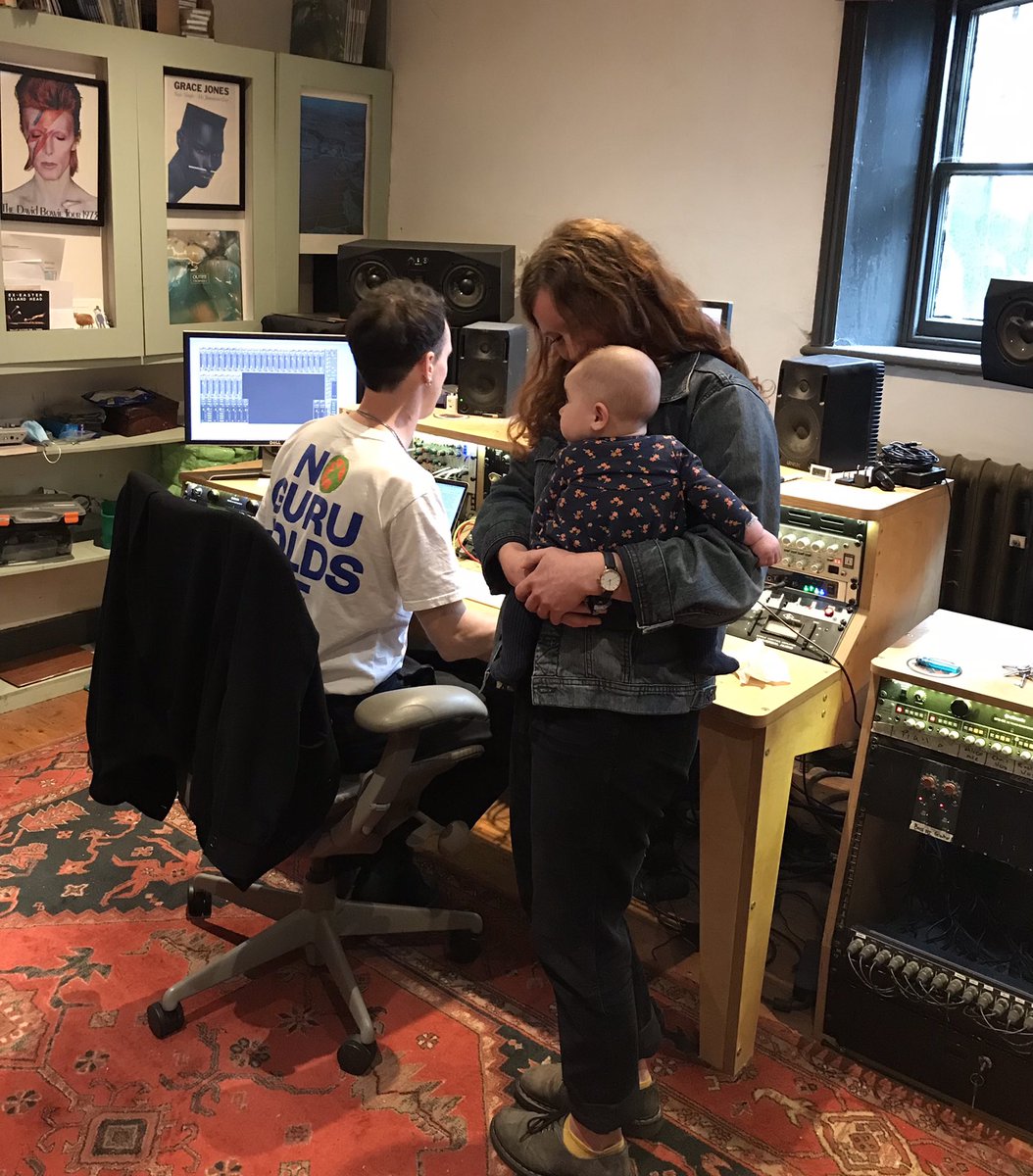 A treat to see the #LullabyProject recording process in action today with @LiveMusicNowUK musicians Chris, Alice and Rosie, and to hear a sneak preview of baby Lotte’s lovely lullaby. Looking forward to their performance event @World_Museum on Sunday. ⭐️