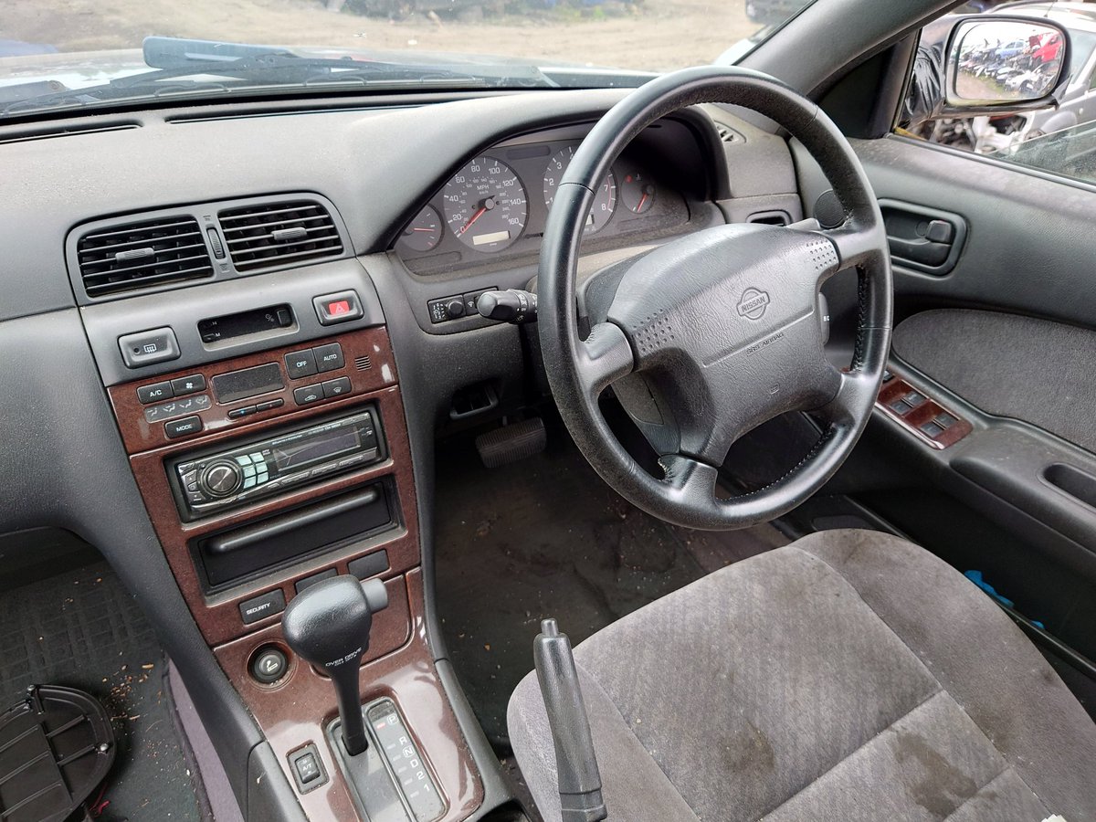 Ultra rare Nissan QX in a scrappy today. I was hoping it has cruise control, but it doesn't. The set up can be fitted to a Primera