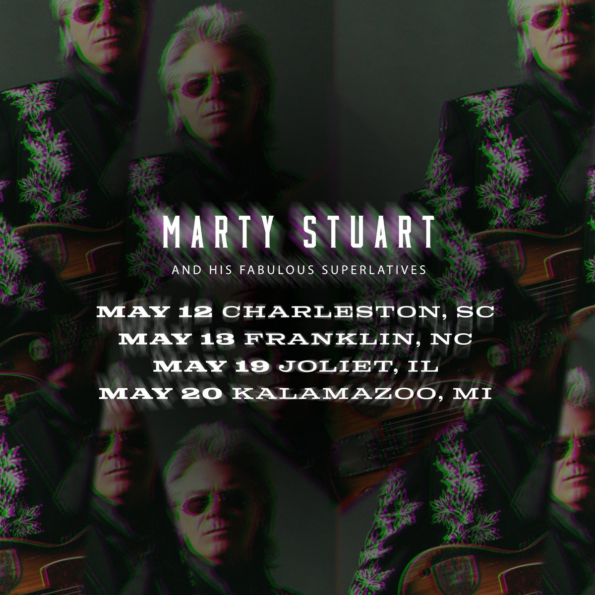 martystuarthq's tweet photo. Marty Stuart &amp; His Fabulous Superlatives are out on the road! Tickets for May shows are on sale now at https://t.co/kitzAM9c7x. https://t.co/4RixiHZp8U