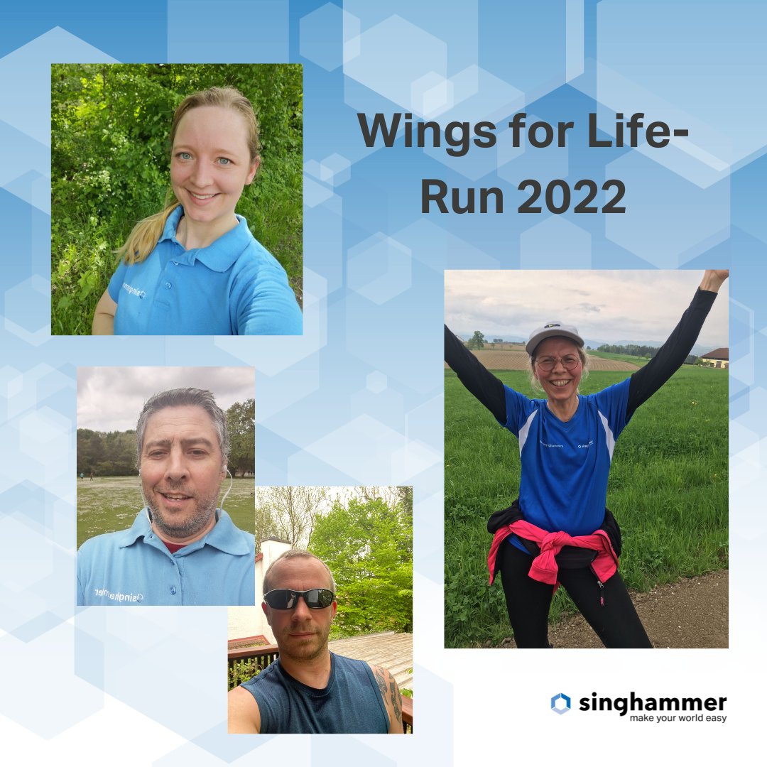 SinghammerIT's tweet photo. Am Sonntag hat der Wings For Life-Run 2022 stattgefunden. Singhammer war auch am Start! Einige von unseren Mitarbeiter*innen sind sogar fast 20 Kilometer gelaufen. Damit haben sie etwas Gutes getan, weil alle Erlöse für die Rückenmarksforschung gespendet werden😊🏅 https://t.co/lkdLefGWYq