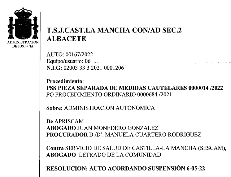 ¡El TSJ de #CLM acaba de suspender cautelarmente la convocatoria de las plazas de Informática del #SESCAM OPE2018 !, ya no lo decimos solo nosotros: algo NO se está haciendo bien.
<a href="/garciapage/">Emiliano García-Page</a>, <a href="/jfdezsanz/">Jesús Fernández Sanz</a>, ¿van a seguir confiando en lo que les digan <a href="/InigoCortazar/">Iñigo Cortázar</a> y <a href="/Regina_Leal_/">Regina Leal</a>?