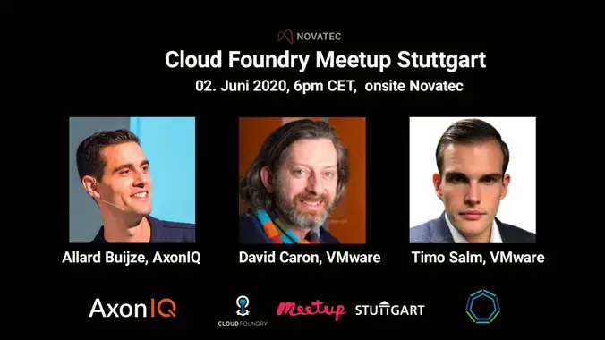 maeddes's tweet photo. After a too long period of time with only zoom meetings and such I will finally try to make an in-person @cloudfoundry meetup again in Stuttgart.

I've got international speaker support from @allardbz @dapcaron and @salmto from @axon_iq and @VMwareTanzu 

https://t.co/MWykpbPMN3 https://t.co/u8qqwNRQcA