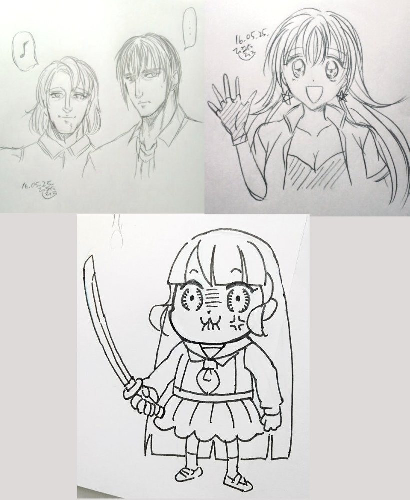#同じ人が描いたとは思えない絵を貼る
どうだろうか…? 