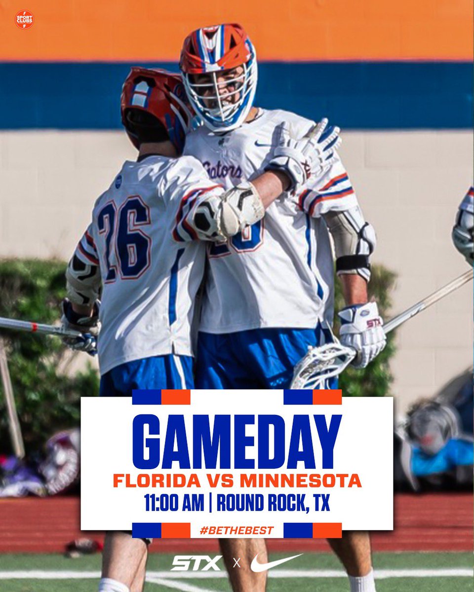 GatorsLaxClub's tweet photo. GAMEDAY 

🆚 Minnesota 
⏰ 11 am
📍 Round Rock, TX
📊Live updates on Twitter
📺 Live Stream link in bio

#BeTheBest

📸: @chrisfrezza31 https://t.co/2MFWgSXkmh