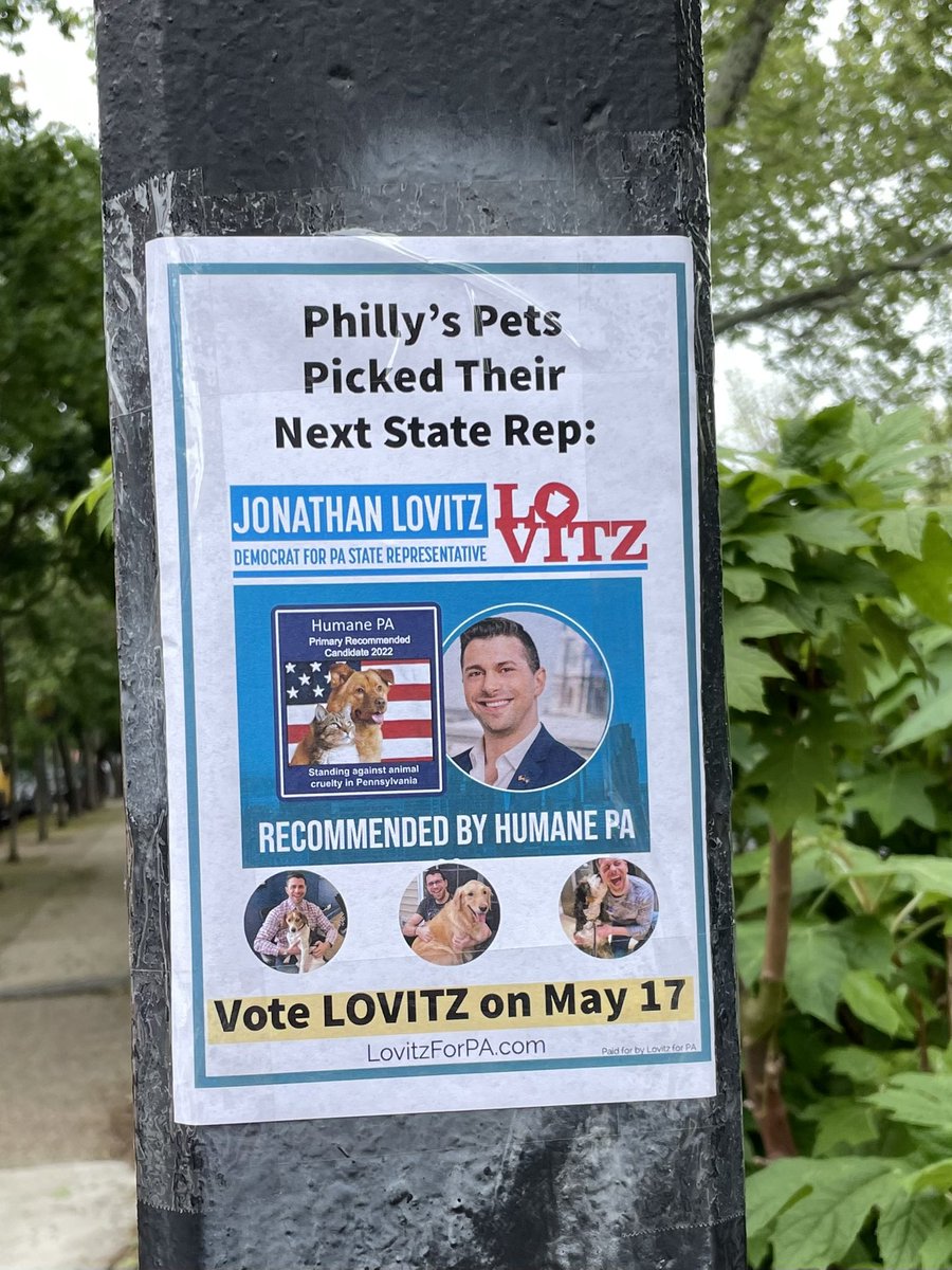 LovitzForPA's tweet photo. Stopped by the dog park and chatted with two and four-legged voters this morning! Thanks for your support, @HumanePA 🐶❤️ #LovitzForPA https://t.co/ugDdvnBr6A