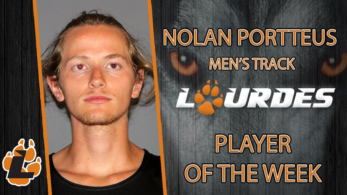 LourdesSports's tweet photo. The final Lourdes Player of the Week for 2021-2022 is Nolan Portteus.  He set the school record, finishing 5th in the 3000m steeplechase while also anchoring the 4x800m relay that placed 6th at the WHAC Championships #GrayWolfNation https://t.co/rHgipvGDw3