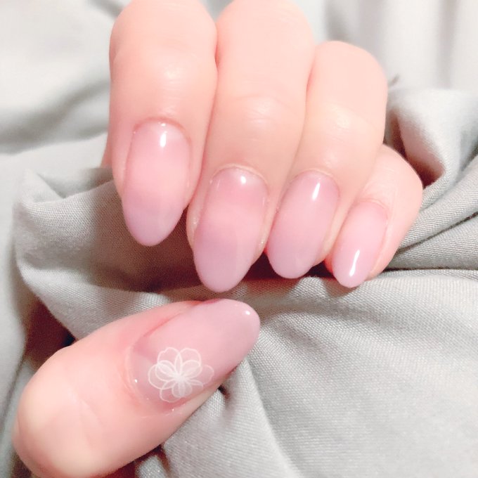 透明感ネイル 良いですね( ˘ᵕ˘ ) 