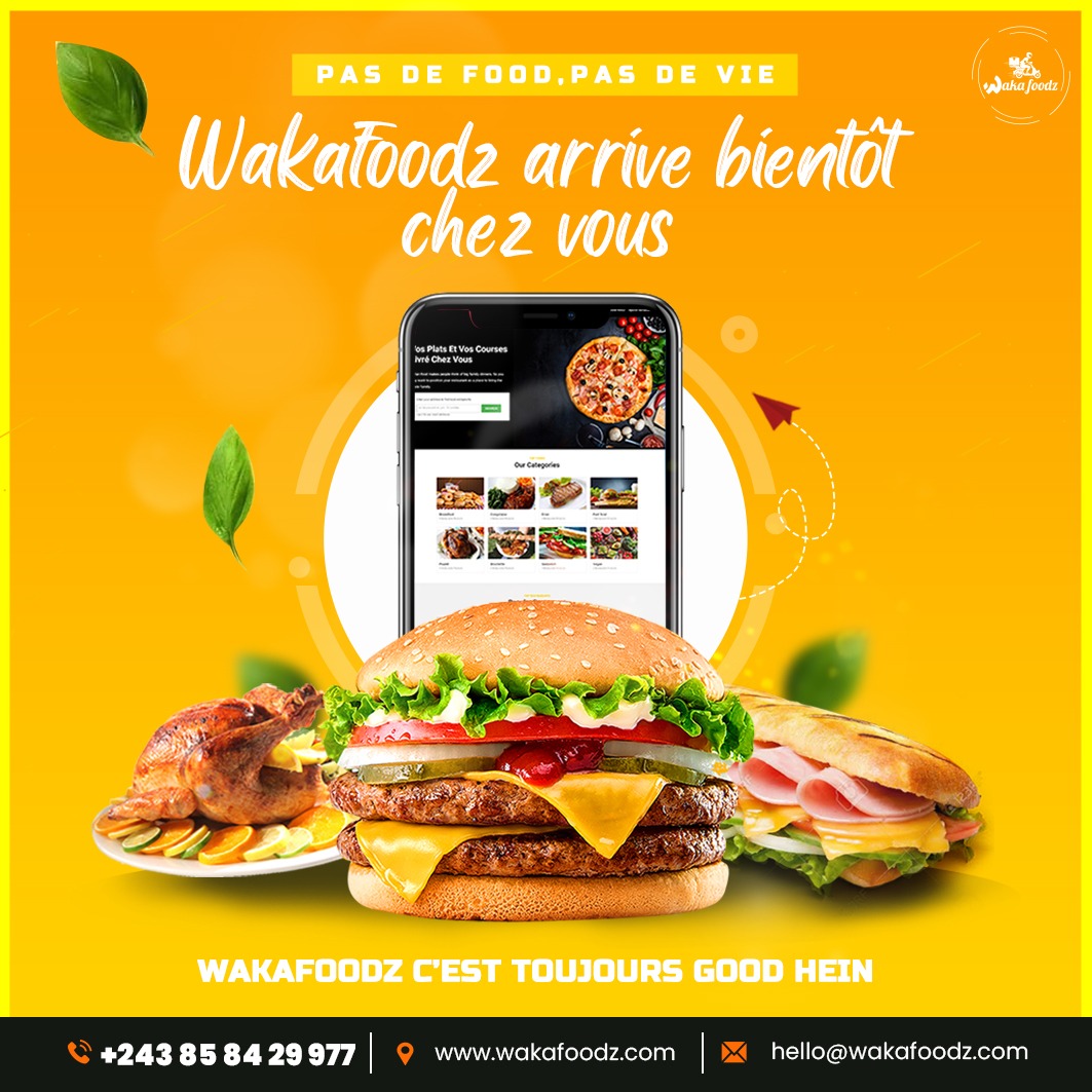 wakafoodz's tweet photo. Pas de FOODZ, pas de VIE 🍟🥪🌭🍔

Fini les déplacements à vous faire transpirer pour trouver votre foodz ou faire vos courses à #Kinshasa. 
@wakafoodz arrive bientôt à Kin! 

La plateforme digitale qui reprend vos restaurants et supermarchés préférés!
Faites-vous livrer! #TOZOYA https://t.co/QAOGGW80y3