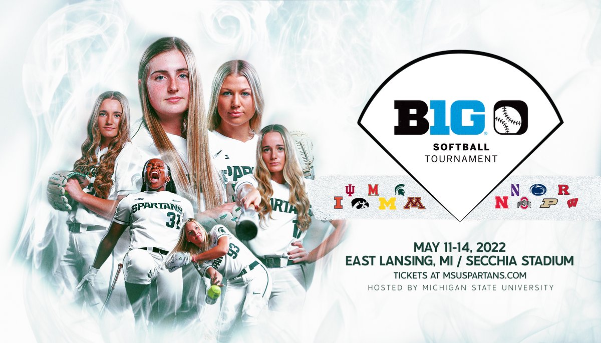 .<a href="/MSU_Softball/">Michigan State Softball</a> hosts the 2022 Big Ten Tournament this week at Secchia Stadium. Tickets are on sale now starting at $3 for individual day passes and $12 for full tournament passes. 

🎫 bit.ly/3kUODct

The Spartans face Maryland in the first round on Wednesday at 7 p.m.