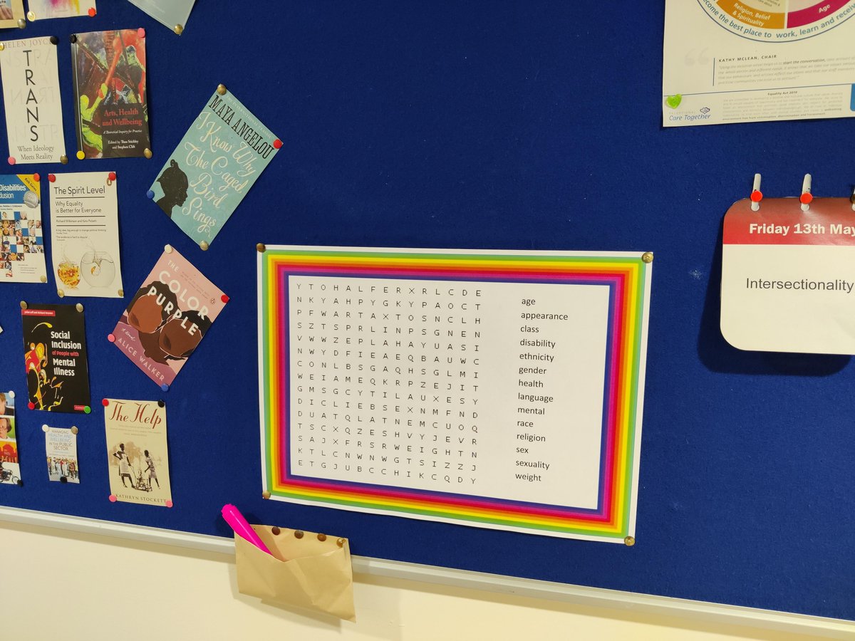 UHDBLibrary's tweet photo. Check out our new display for Equality, Diversity and Inclusion Week #EQW2022 and oh yes, that is a new wordsearch! Our Deaf Awareness display is also still on show, just moved around the corner! @UHDBTrust @UHDBWellbeing We have a selection of books for #EQW on display too! https://t.co/xyN3VBTfPX