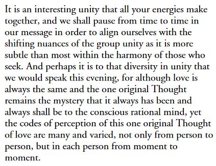 ll_research's tweet photo. "Although love is always the same &amp; the one original Thought remains the mystery it always has been &amp; shall be, yet the codes of perception of this one original Thought of love are many &amp; varied, not only from person to person, but from moment to moment."

https://t.co/sgV8JXsmZO https://t.co/zPPjneELEp