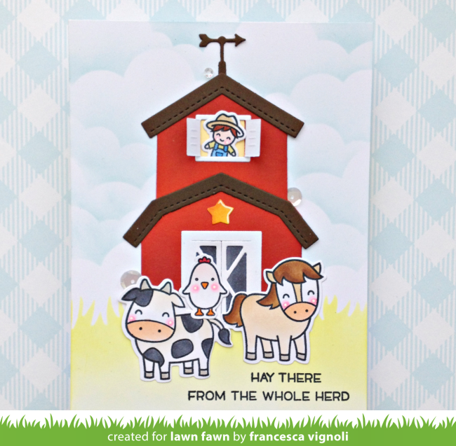 lawnfawn's tweet photo. Today at the blog: Franci's Build-A-Barn design features Hay There and Tiny Farm! Check out this adorable inspiration: https://t.co/ZcIf5i3pN9

#lawnfawn #BuildABarn #TinyFarm #HayThere #cardmakingideas #cardmakinghobby #cardmakersofinstagram #handmadecards https://t.co/NKBkQvdlU2