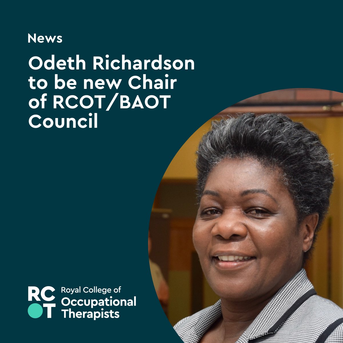 "A membership body is only as strong as the sum of its members and my priority will be to promote equity and justice to ensure every member of RCOT feels heard and represented." 

🎉 @OdethRichardson is the new Chair of RCOT/BAOT Council: loom.ly/SxJ75A0