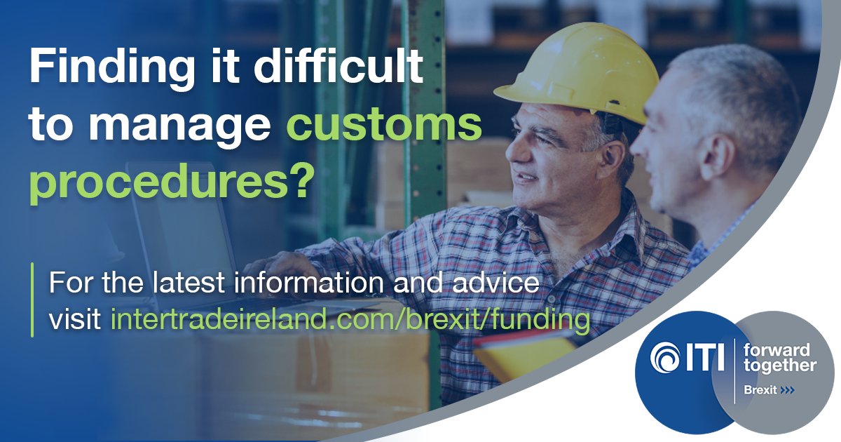 MarronDenise's tweet photo. Do you need help completing Customs Procedures ?

InterTradeIreland have a range of online resources https://t.co/x0udcoRvyN 
and financial help available 
https://t.co/1xVJq2b5bU @Inter_Trade https://t.co/QybnPJVuhJ