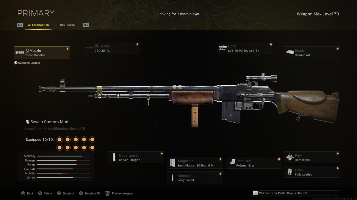 DrummerJinx's tweet photo. @IceManIsaac This BAR build is based on your own build you shared last month but with a few changes. This is so accurate and kills insanely quick after the buffs it received. In a pros hands It'll be OP, you have to try it #PS5Share, #CallofDutyModernWarfare #IceManIsaac https://t.co/yeTsmSdNAA