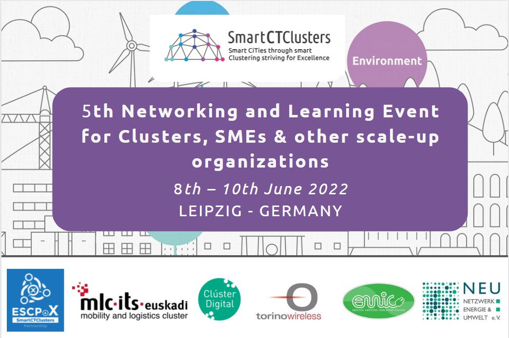 <a href="/SmartCTclusters/">SmartCTClusters</a>  invites you to participate in its 5th Networking and Learning Event for Clusters, SMEs and scale-up organizations.
You can access the full programme and preliminary agenda and register HERE: bit.ly/3N09JlJ