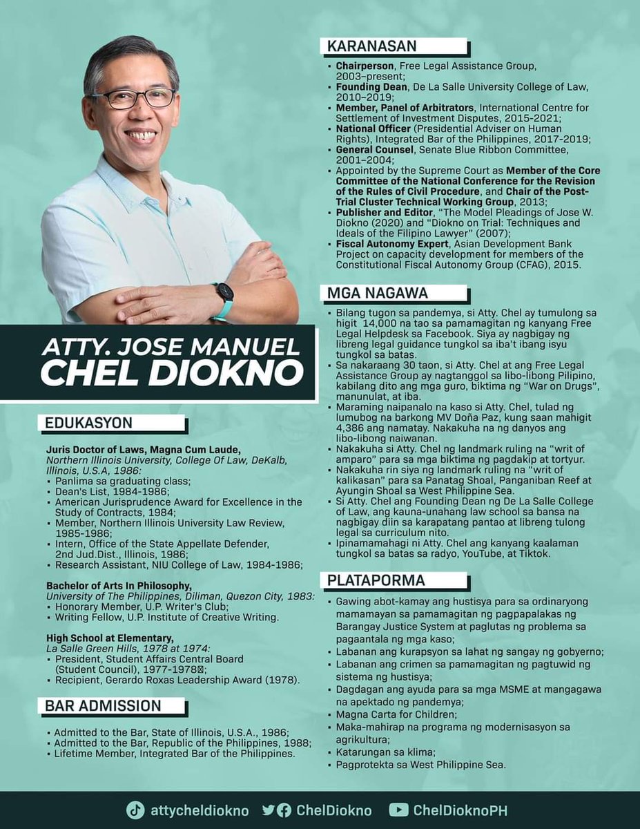 bsbghe's tweet photo. Pasensya ka na Sir, hindi ka namin nadala 😥 Sa haba ng credentials na to hindi pa din sapat sa masang Pilipino. Kailangan po natin mag add ng "Movies starred in".

#eleksyon2022ph 
#Election2022
#ChelDiokno 
#ChelDioknoSaSenado
#bakitPilipinas https://t.co/FkctLaGk2a
