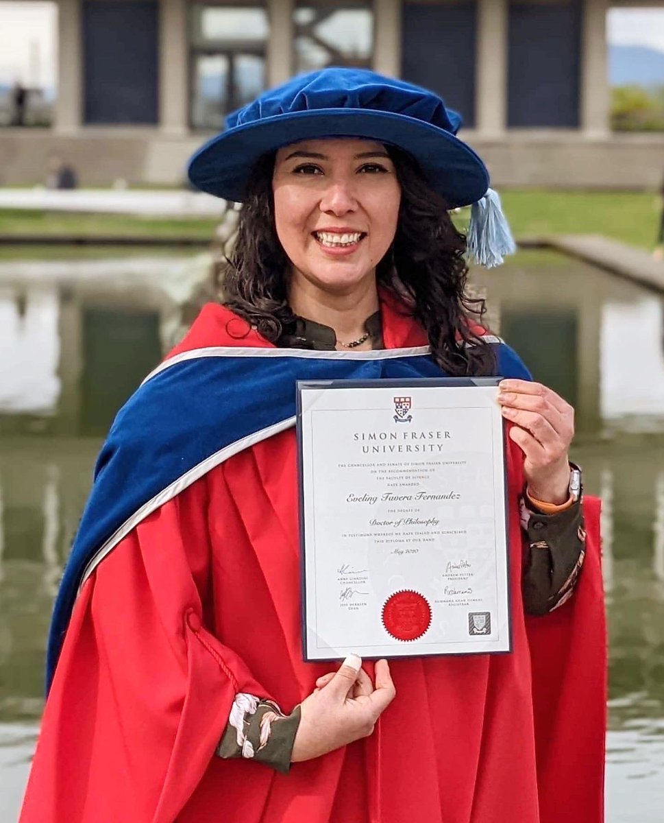 eveconnection's tweet photo. Finally after two years I got to wear my mushroom hat! #PhDone #lateconvocation #phdconvocation #sfu #convocationday https://t.co/NnZL7nCOLp