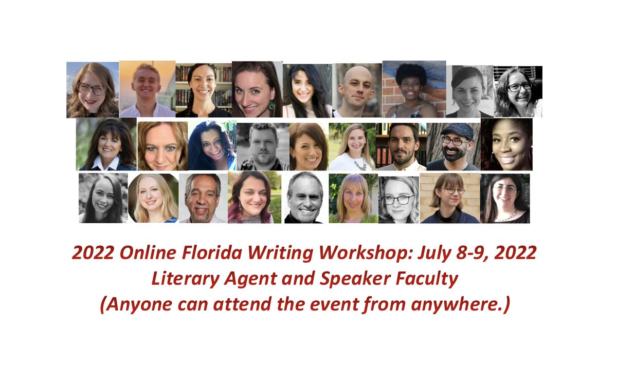 writingdaywksp's tweet image. Join us at the Florida Writing Workshop, a two-day online writers conference, July 8-9, 2022. The event has classes, critiques, and one-on-one virtual agent pitching. Anyone can attend from anywhere! floridawritingworkshops.com