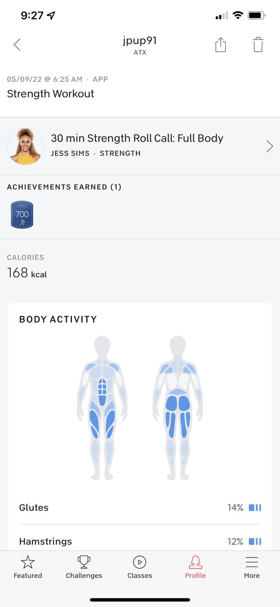 jstene91's tweet photo. Thanks for the shoutout @jsimsfit 💪🏼✨!! Great way to start the week! #yougettocrew #onepeloton https://t.co/J9hLOaksPF