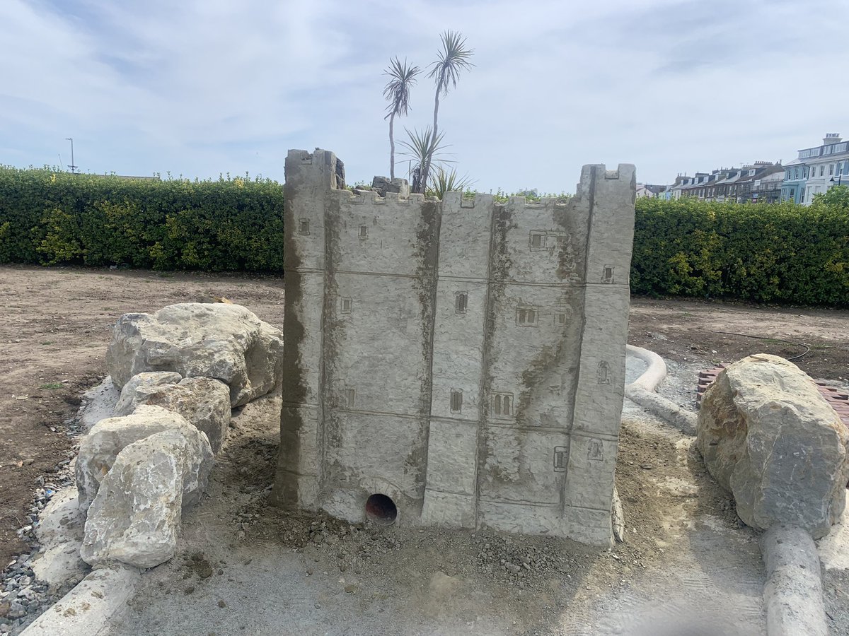 Wadventuregolf's tweet photo. The level of detail going on to the new adventure golf course next to @walmerpool is quite something!  Going to look spectacular when complete. https://t.co/s2SItc8ekG