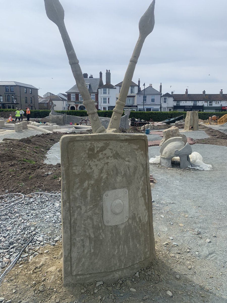 Wadventuregolf's tweet photo. The level of detail going on to the new adventure golf course next to @walmerpool is quite something!  Going to look spectacular when complete. https://t.co/s2SItc8ekG