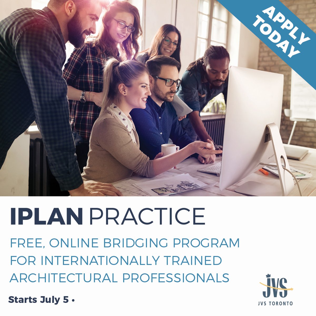 JVSToronto's tweet photo. Are you an internationally educated architectural professional in Ontario? If so, IPLAN Practice is for you. Get 14 weeks of technical prep, skills development and licensing info ONLINE for FREE. Starts July 5. iplanpractice@jvstoronto.org

#architecture #newcomer #bridgetraining https://t.co/yB483mbYBo
