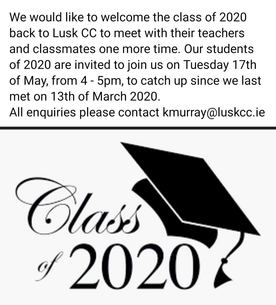 Were you a LCC Leaving Cert Student in 2020?