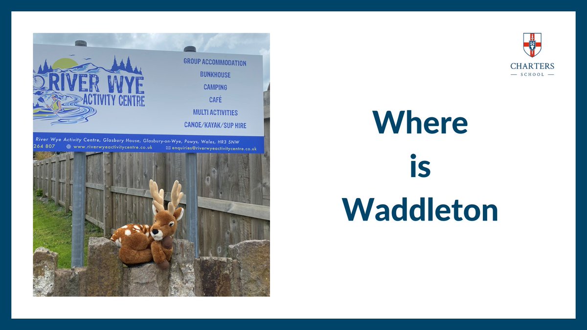 ChartersSchool's tweet photo. Well, #WhereIsWaddleton this week?
He's just arrived at the River Wye Activity Centre with students from 7B & 7E. We know they will have a great time & look forward to hearing about their adventures throughout the week.
#Unity #Respect #Excellence https://t.co/CmYdSTxXTu