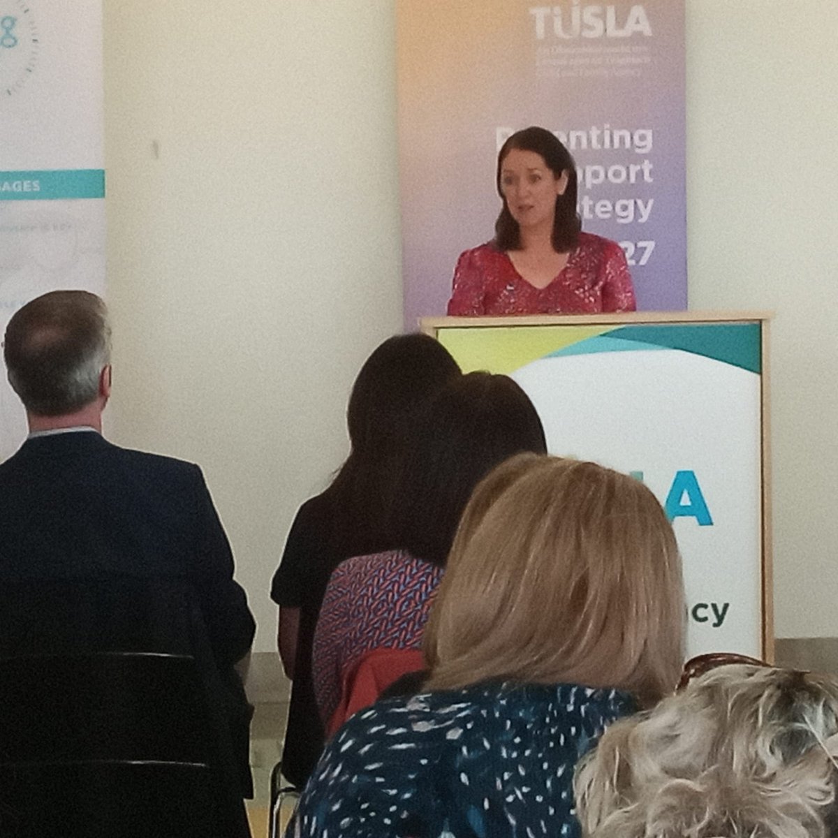 CaODonohoe's tweet photo. Commissioned research by @UNESCO_CFRC @nuigalway played a key role in the development of the new @tusla Parenting Support Strategy. @devaney_carmel spoke at our launch highlighting the importance of consultation &amp; participation with parents &amp; stakeholders throughout the process https://t.co/B1hyCHowTK