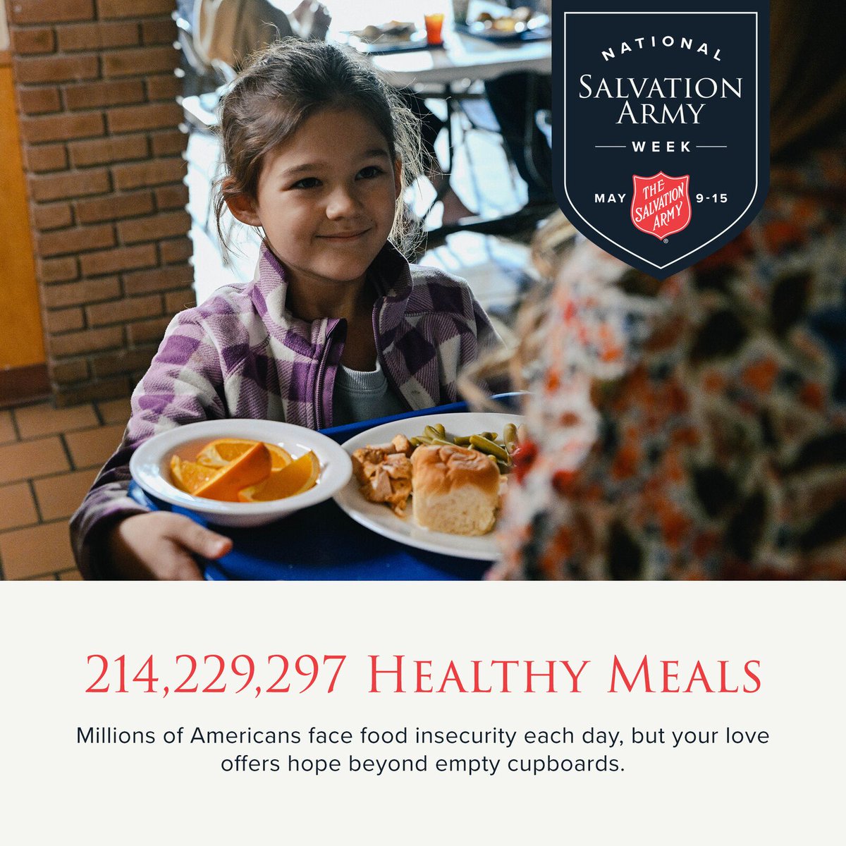 SalArmyWS's tweet photo. #LoveBeyondMissedMeals
#AboveAllLove
#NationalSalvationArmyWeek
#wsnc #Forsythcountync #Daviecountync #Stokescountync #Yadkincountync https://t.co/yPUwM3I6mW