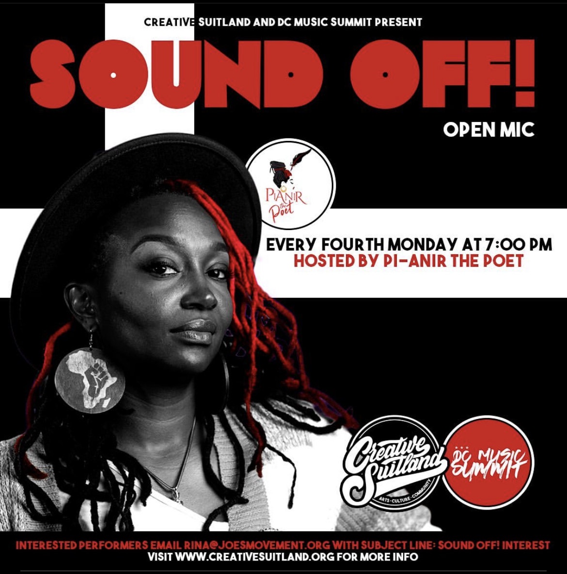 DCMUSICSUMMIT's tweet photo. Hey Music Lovers! @DCMSummit is proud to announce our first collaborative Open Mic Night. with @creativesuitland Every Fourth Monday at 7:00pm!
Hosted by @pianirthepoet and our Featured Poet @Khalil_houston
#dcnonprofits #DCartist #DCblackartist #DCmusic #DCopenmic https://t.co/5WWW6UcKNk