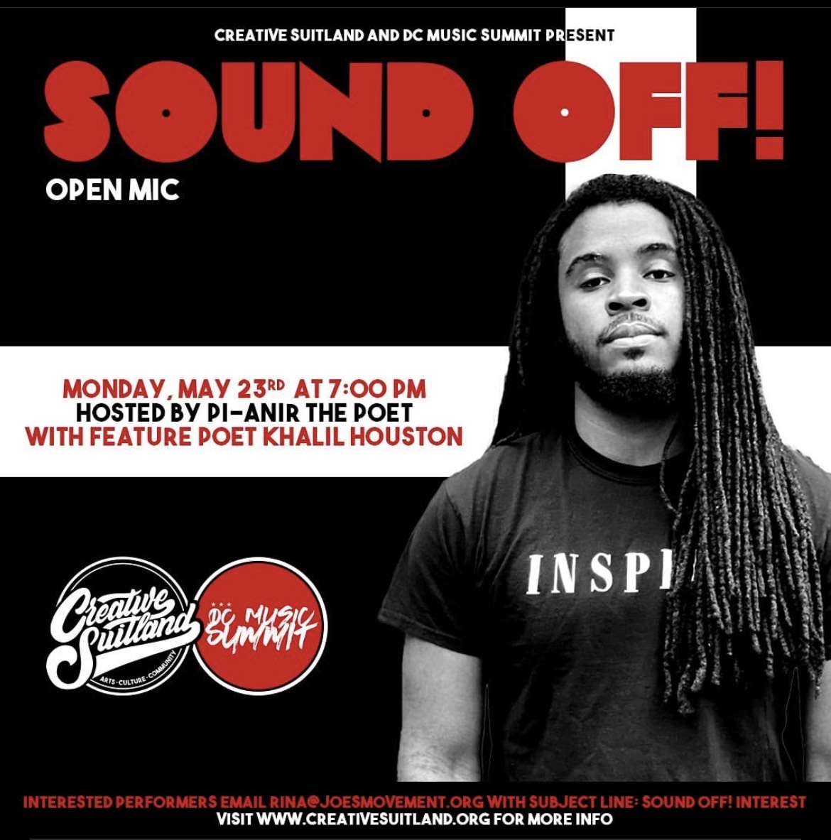 DCMUSICSUMMIT's tweet photo. Hey Music Lovers! @DCMSummit is proud to announce our first collaborative Open Mic Night. with @creativesuitland Every Fourth Monday at 7:00pm!
Hosted by @pianirthepoet and our Featured Poet @Khalil_houston
#dcnonprofits #DCartist #DCblackartist #DCmusic #DCopenmic https://t.co/5WWW6UcKNk