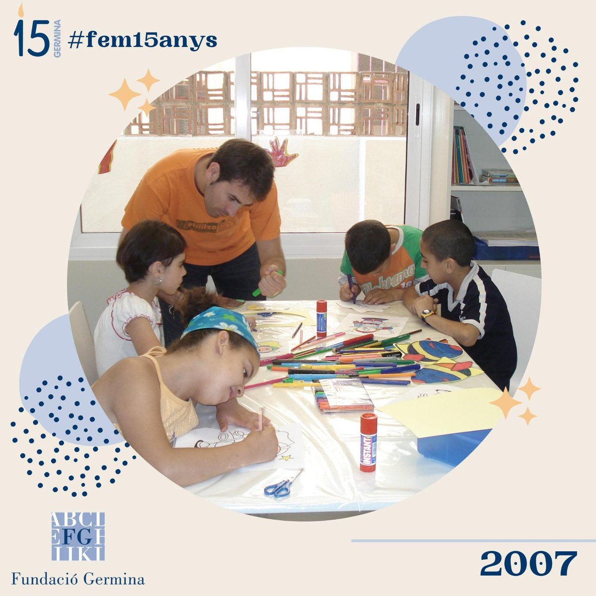 Estem d’aniversari 🎂🥳!
Al maig de 2007 el Centre obert Germina obria les seves portes al C/Nàpols, 35 de #SantaColoma. Obria amb 3 infants i poc a poc aquest número va augmentar. Tardes fent intervenció socioeducativa amb infants i famílies de la ciutat! #fem15anys #aniversari