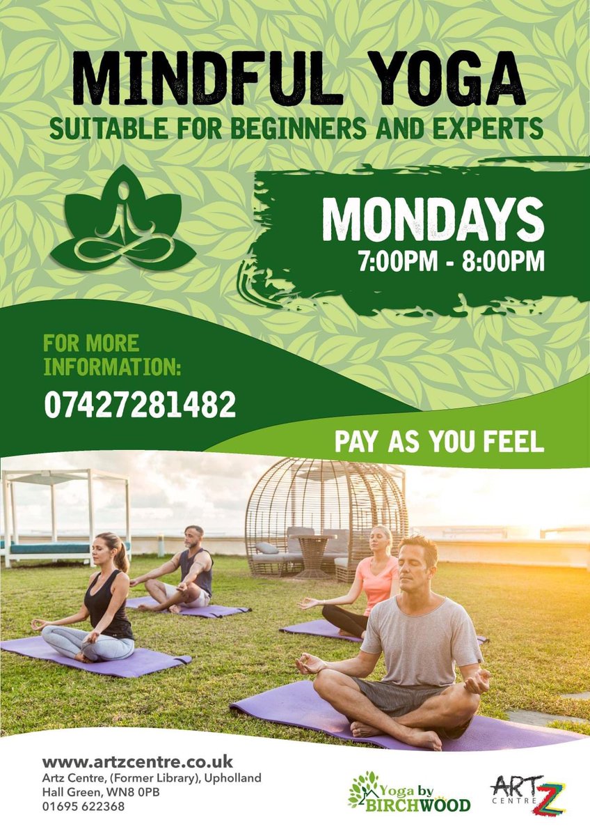 Tonight our evening #Yoga will be kicking off from 7 🧘🏻
Get down early as the floor fills up fast

#payasyoufeel 
All levels welcome 💚
@Birchwood_JFC @SkemNews @westlancscvs @CollegeLcft @WeAreLSCFT @LancashireCC @Westlancsbc @OrmskirkBuzz @YogaPreston @UCLanSocPres @ArtzCentre