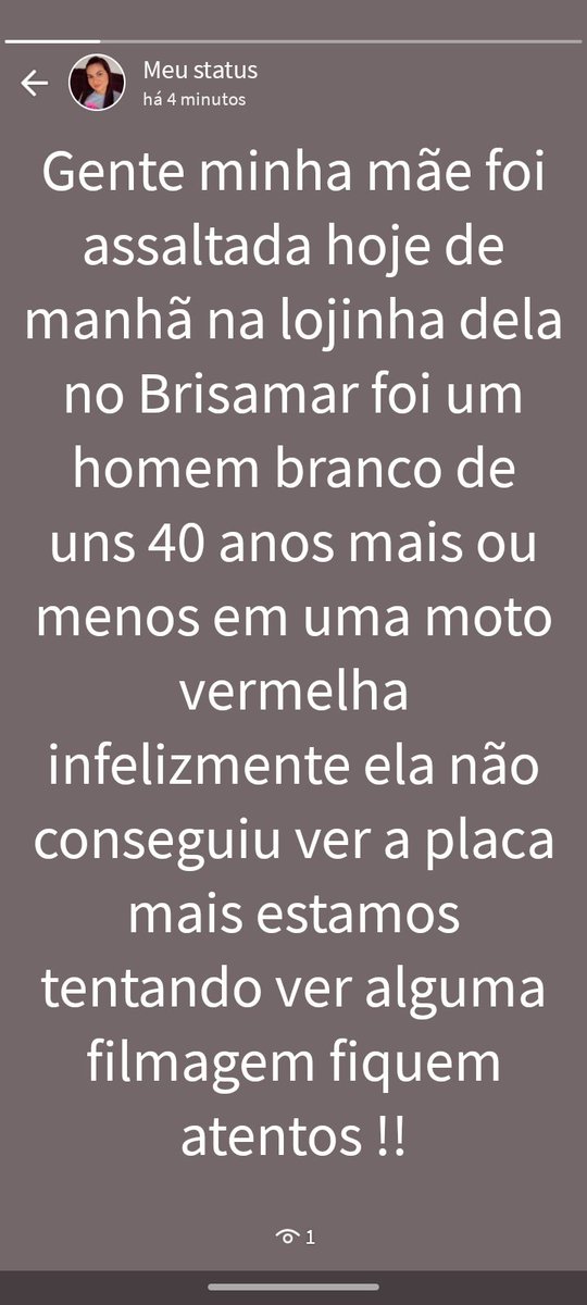 PontesPontes18's tweet photo. Minha mãe foi assaltada hoje na loja dela no Brisamar fiquem atentos!! https://t.co/TgDc4e6z6T