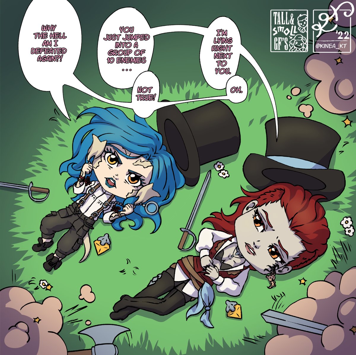 Kinea_KT's tweet photo. "Frontline" or "KO'd again"

#FFXIV #FF14 #FFXIVART https://t.co/29sWJ9K5KV