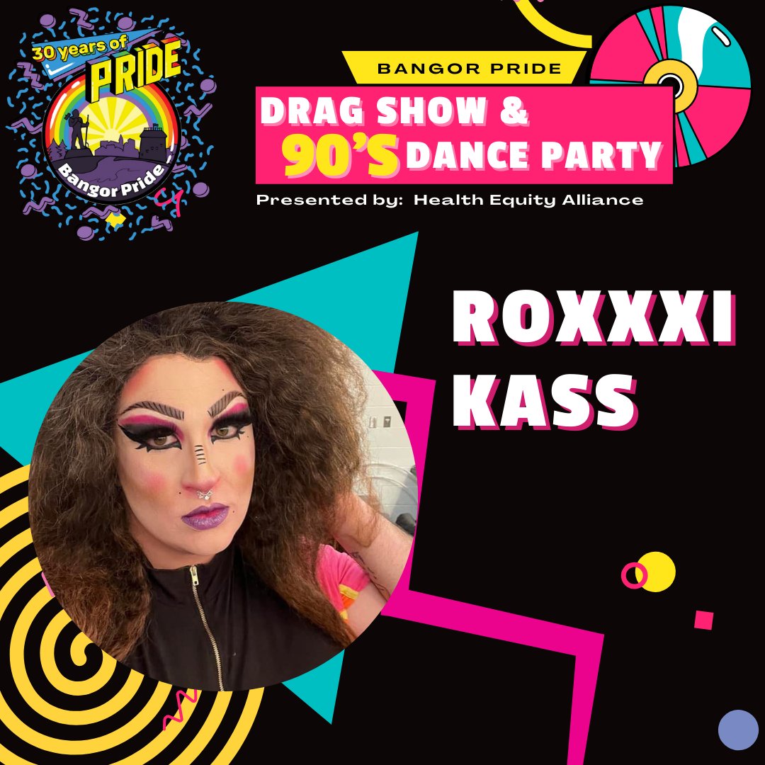 MEHealthEquity's tweet photo. Are you ready for the show!? 🌈

Get your tickets here: https://t.co/kPg87RQDPu
Watch Seren Serenity, Kylee Starr, Roxxxi Kass, and Mama Martini rock the stage at the Bangor Pride Drag Show &amp; 90's Dance Party!

#BangorPride22 | #DragShow | #MaineDrag | #30YearsofPride | #92ToNow https://t.co/E80lGuHXKU