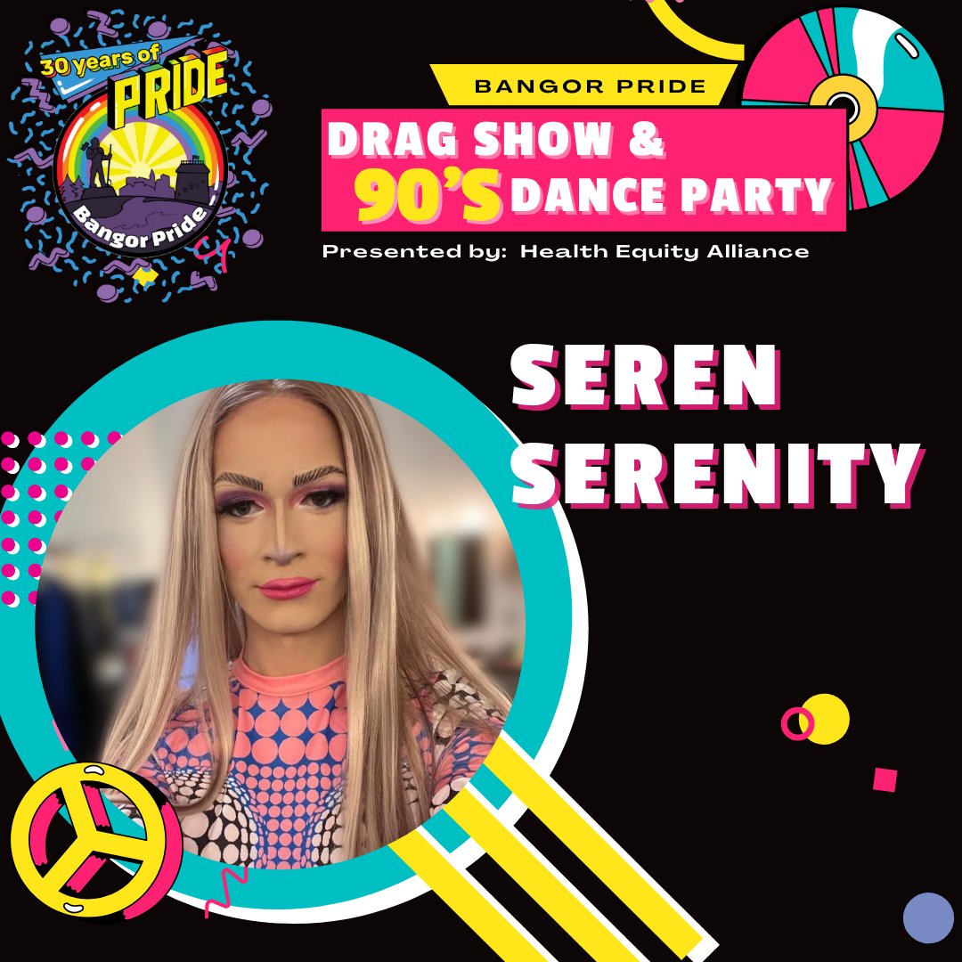MEHealthEquity's tweet photo. Are you ready for the show!? 🌈

Get your tickets here: https://t.co/kPg87RQDPu
Watch Seren Serenity, Kylee Starr, Roxxxi Kass, and Mama Martini rock the stage at the Bangor Pride Drag Show &amp; 90's Dance Party!

#BangorPride22 | #DragShow | #MaineDrag | #30YearsofPride | #92ToNow https://t.co/E80lGuHXKU
