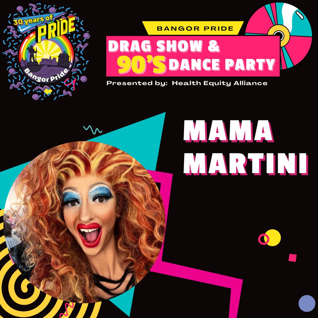 MEHealthEquity's tweet photo. Are you ready for the show!? 🌈

Get your tickets here: https://t.co/kPg87RQDPu
Watch Seren Serenity, Kylee Starr, Roxxxi Kass, and Mama Martini rock the stage at the Bangor Pride Drag Show &amp; 90's Dance Party!

#BangorPride22 | #DragShow | #MaineDrag | #30YearsofPride | #92ToNow https://t.co/E80lGuHXKU