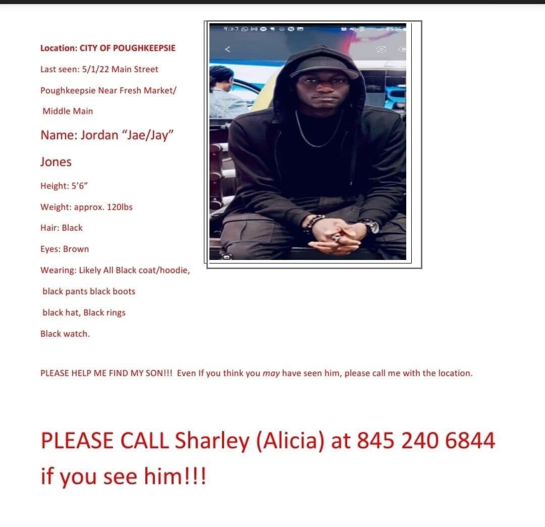 dutchessonestop's tweet photo. City of Poughkeepsie youth missing since May 1st. Please contact Sharley with any information regarding Jordan’s location https://t.co/RsvnB010rU