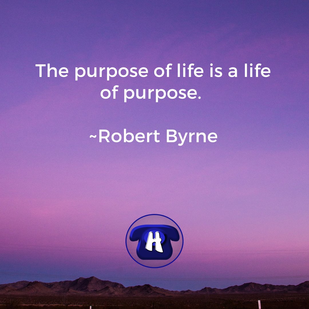 hopelinksdirect's tweet photo. The purpose of life is a life of purpose. ~Robert Byrne https://t.co/xQxp55NPaP