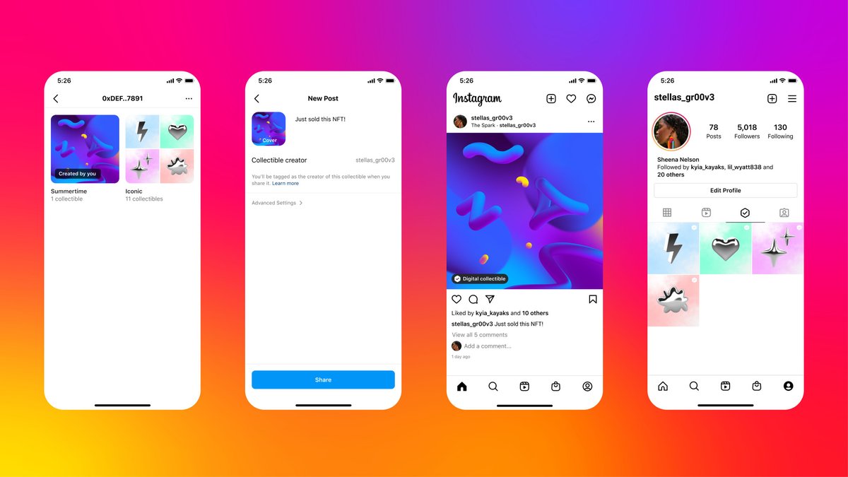 verge's tweet photo. Instagram will begin testing NFTs this week https://t.co/jrEDO2ey72 https://t.co/kSqJFoQgxD
