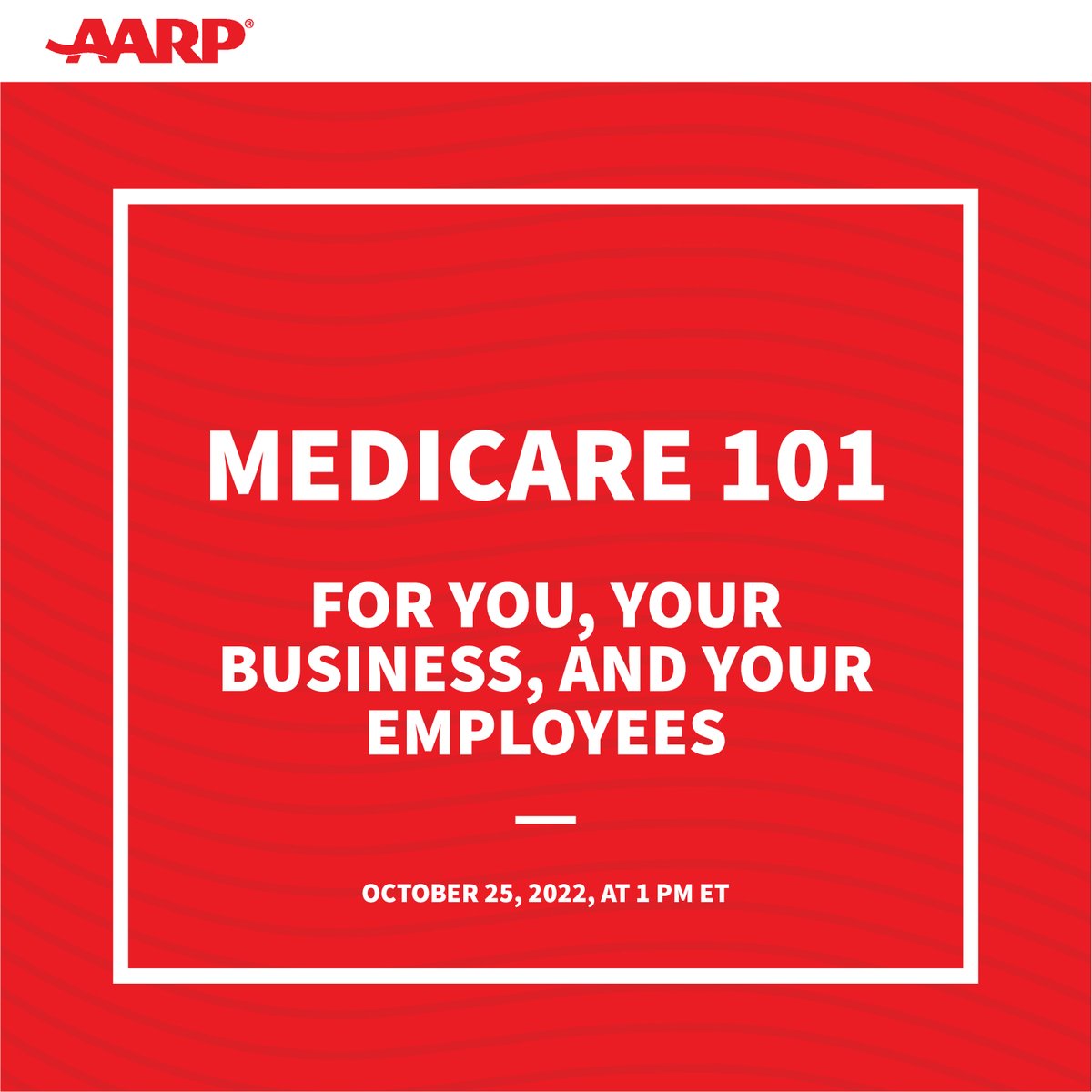 MMAPInc's tweet photo. Learn how to support your Medicare-eligible employees during an upcoming free virtual event. Join our national SHIP partners and @AARP on 10/25 at 1 pm ET for Medicare 101 for You, Your Business, and Your Employees.
https://t.co/RLAFAq4vs9 https://t.co/BiBm9x1ZVm