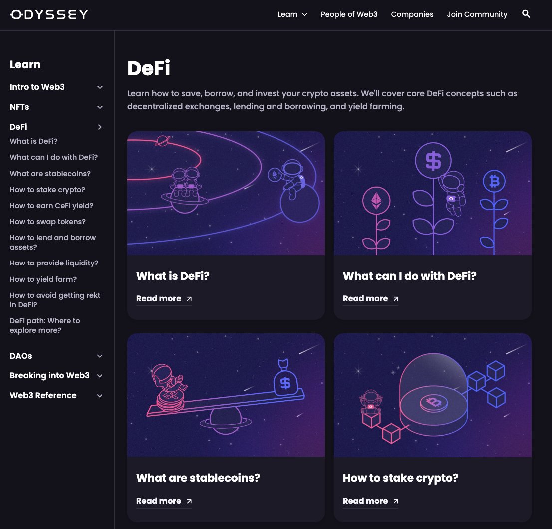 💫 Today, we're launching our brand new DeFi path.

We spent 100+ hours to make this one of best free DeFi guides out there:

What is DeFi?
What are stablecoins?
How to earn yield?
How to swap tokens?
How to provide liquidity?
How to yield farm?
How to NOT get rekt?

Link below: