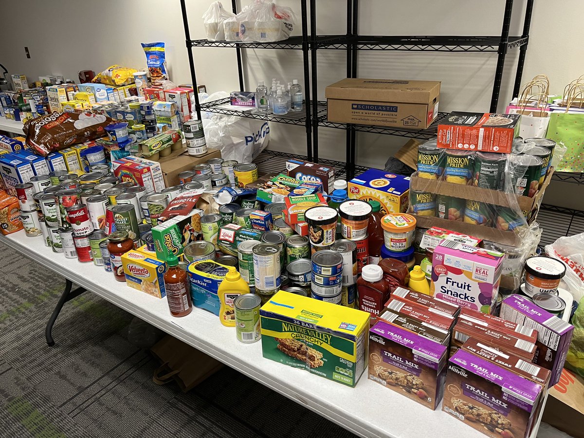 FBCoachHarger's tweet photo. Proud of our 8th grade @millardcentral cyclone students who, for their service learning project, learned about food insecurity in Omaha and then stepped up to help lead a food drive to stock @FaithWestwood food pantry to help feed families in need! @SchwabNichole https://t.co/Ihyv2FC4QX