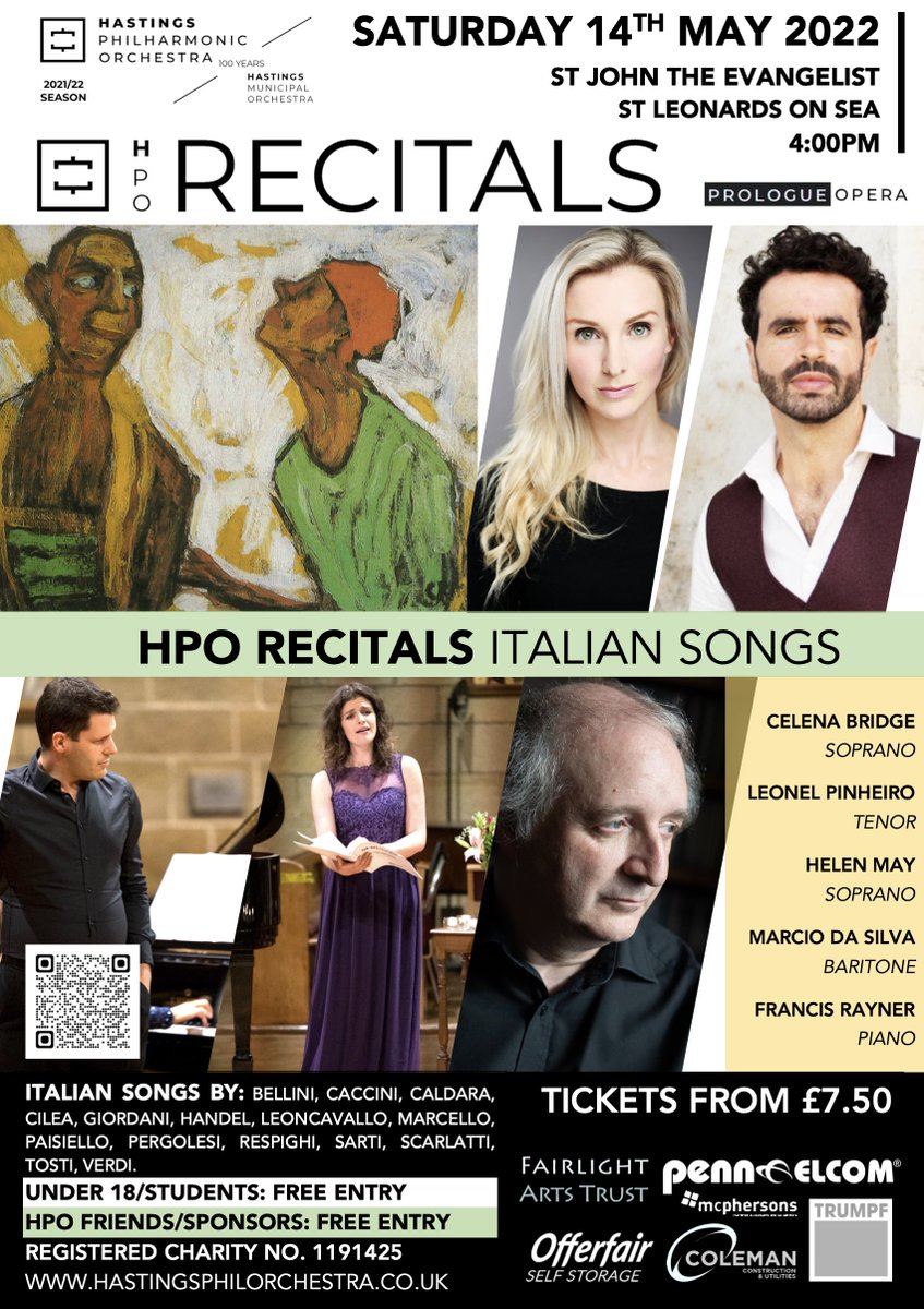 HastingsPhil's tweet photo. 📣 NEXT UP: #HPORecitals | 14th May 2022

Join us at 4pm, 14th May at St John the Evangelist for a light afternoon recital of Italian Songs! 🪷

Celena Bridge
Helen May
Leonel Pinheiro
Marcio da Silva
Francis Rayner

FREE ENTRY: HPO Friends &amp; Sponsors
➡️ https://t.co/Iyian46SAA https://t.co/KOGqeRw1bS