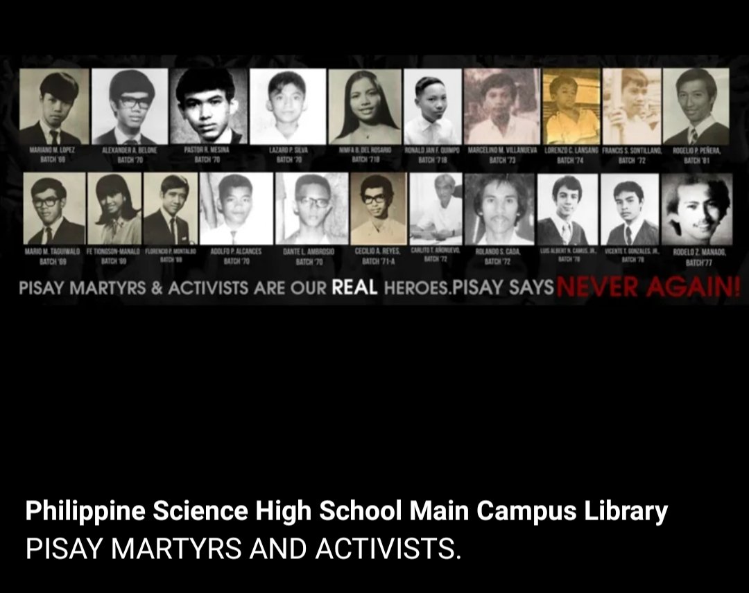 really? are we gonna forget about these fellow pisay scholars who fought their hardest for a better country? are we really just gonna disappoint them???