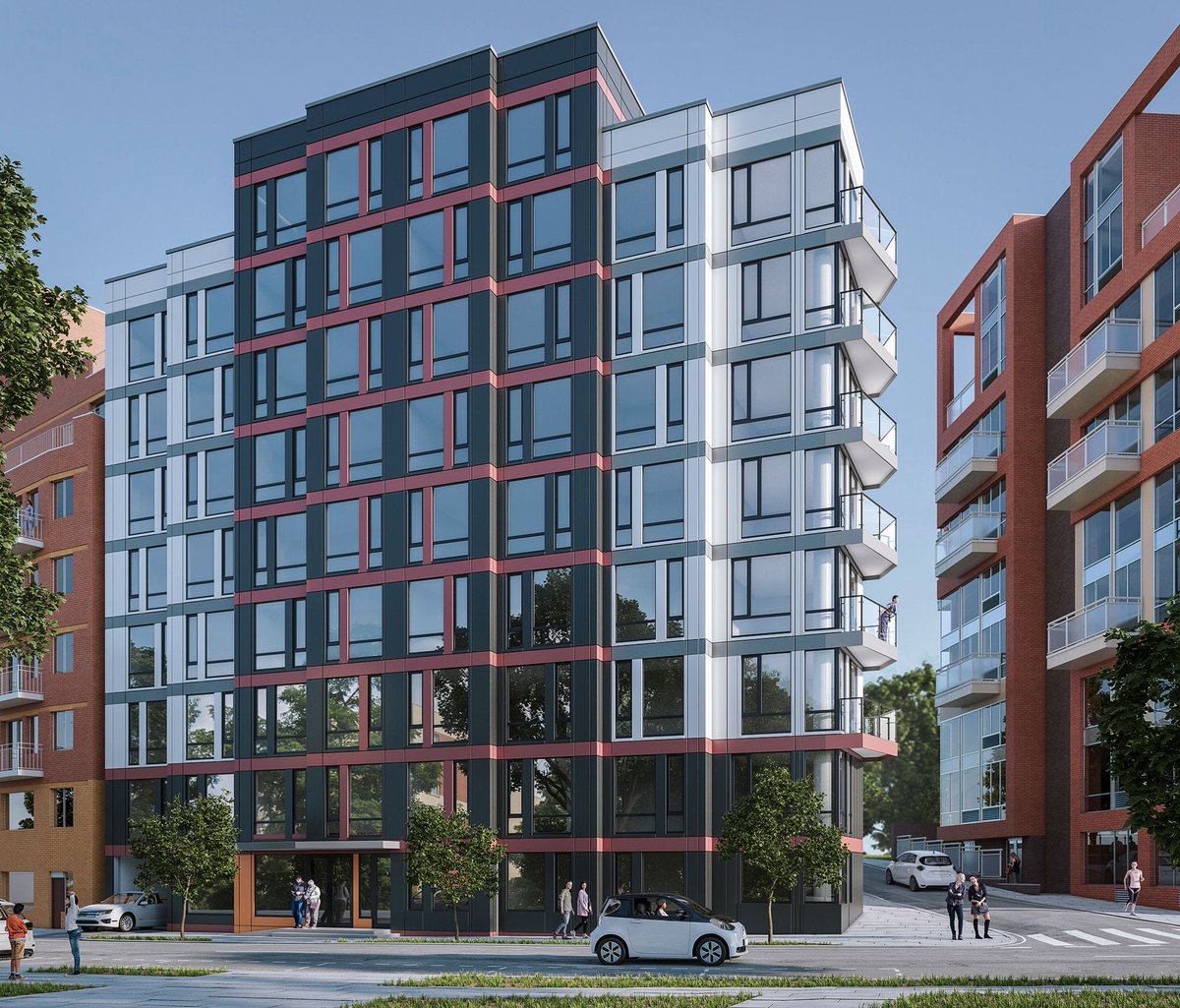 DextallTech's tweet photo. Sneak Peek of how our 116th str. β Queens NY project will look like this summer. Installations have just began! #prefabricatedwall #prefabricatedexterior #facades #exteriorarchitecture #exteriorwall #modular #architectanddesign #design #techconstruction #development #BIM https://t.co/sO89yZBCuL