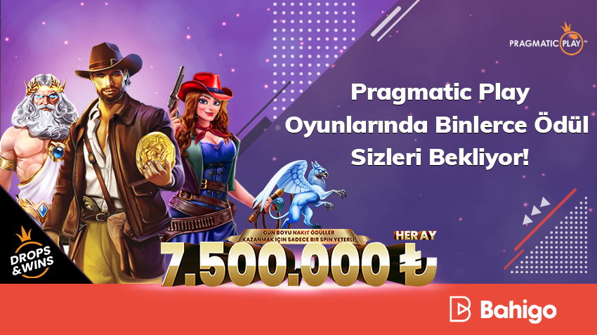 #Bahigo'da günlük Drops &amp; Wins promosyonu ile kazanmaya hazır mısınız? Pragmatic slotlarında oynayın, 7,500,000₺ aylık ödül havuzundan payınızı alın!

#casino #bonus